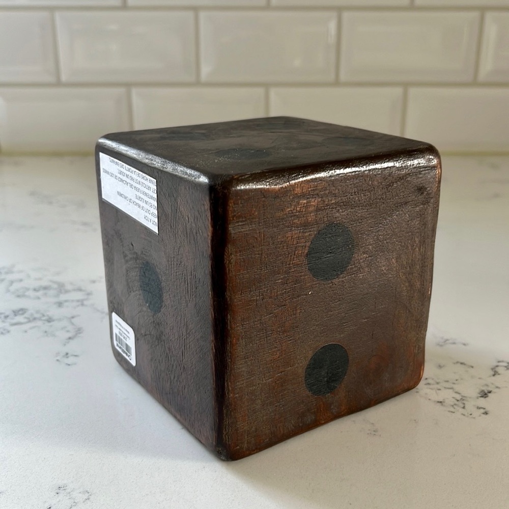 Crate&barrel Rustic Oversized Wooden Dice - Picture 12 of 16
